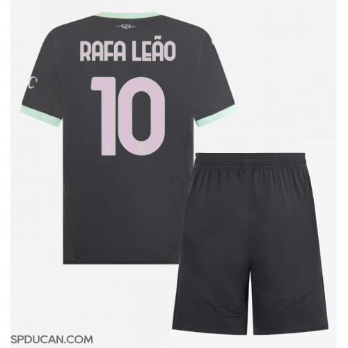 Dječji Nogometni Dres AC Milan Rafael Leao #10 Rezervni 2024-25 Kratak Rukav (+ Kratke hlače)